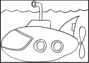 Раскраска Подводная лодка