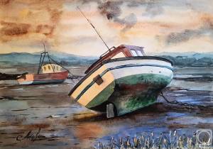 Лодка на закате» картина Мовсисяна Тиграна