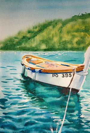 Акварельный рисунок У причала в интернет-магазине Ярмарка Мастеров по цене 1275 ₽