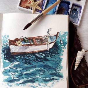 Отдыхаю от больших форматов и перезагружаюсь рисунками в артбуке)