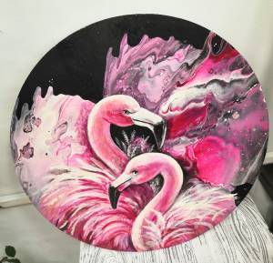 Рисование акрилом Флюид Арт
