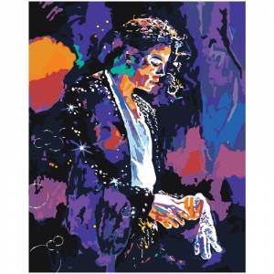 Michael Jackson Neon 100х125 Раскраска картина по номерам на холсте zolga280120-2V2-100x125