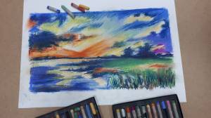 Рисунок сухой пастелью
