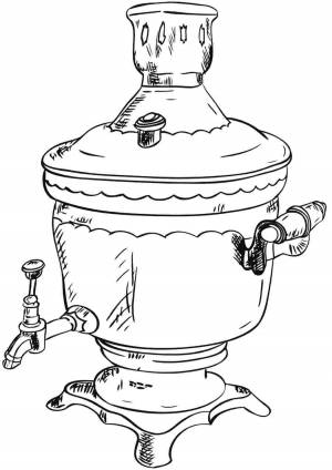Раскраска самовар
