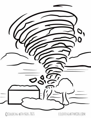 Раскраска торнадо