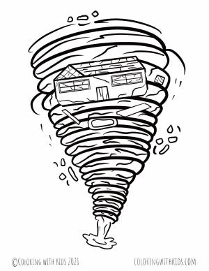 Раскраска торнадо