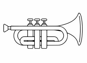Труба раскраска музыкальный инструмент