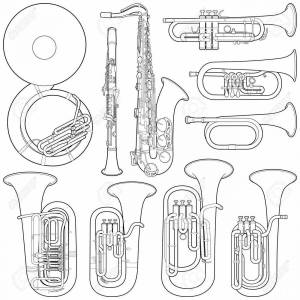 Духовые инструменты рисунок