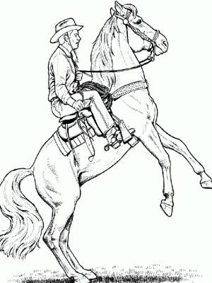 Раскраска Всадник  листе  для детей