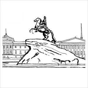 Раскраски Медный всадник