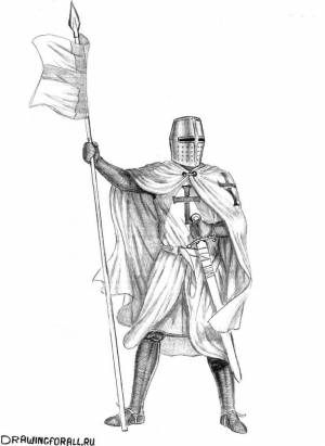 Рисуем рыцаря из сказок поэтапно карандашом