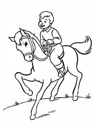 Раскраска Всадник   в формате