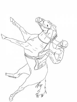 Раскраска Всадник   в формате