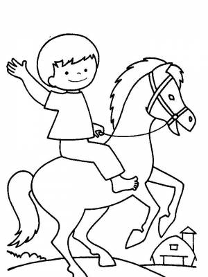 Раскраска Всадник  для девочек