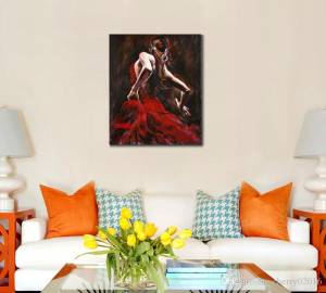 Рисунки Фигуры Canvas Art Испанский Фламенко Танцовщица В Красном Платье Современное Декоративное Произведение Искусства Женщина Масляная Живопись Handpainted6062126 От 2 753 руб