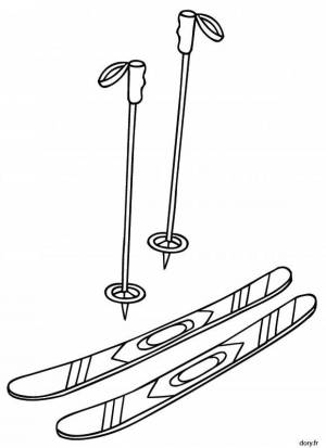 Раскраски Лыжи для детей
