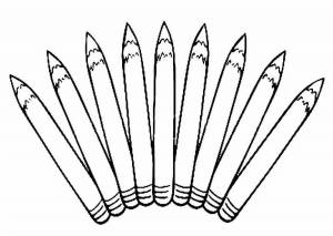 Раскраски Коробка с карандашами