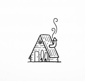 Дом рисунок карандашом легкий