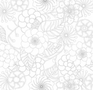 Раскраска Арт-терапия Цветочный рай