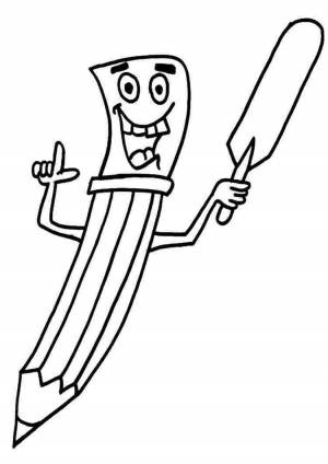 Раскраски, Картинка Карандаш