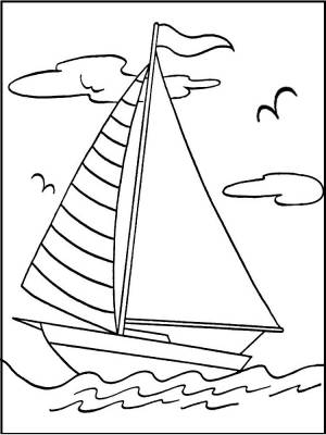 Раскраска Парусник