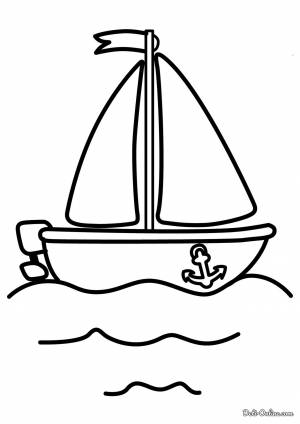 Раскраска Кораблик