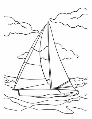 Раскраска Парусник
