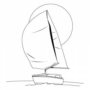 Раскраска Парусник