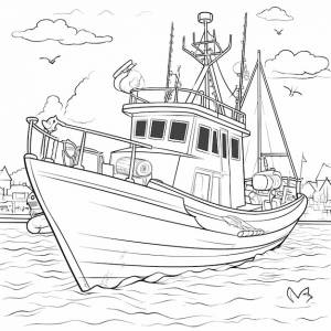 раскраски парусника черно-белая векторная иллюстрация