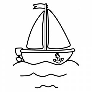 Раскраска Кораблик