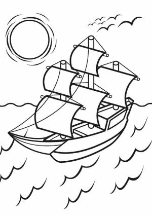 Раскраска Парусник