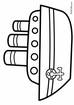 Раскраска Пароход