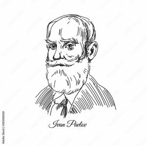 A portrait of a famous scientist Ivan Pavlov Векторный объект Stock