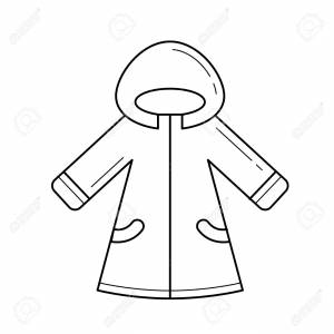 Winter Fur Coat For Baby Line Icon