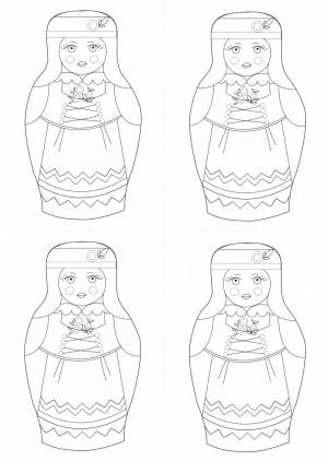 Шаблоны матрешек для раскрашивания на детских мастер-классах