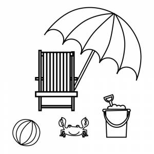 Раскраска Пляж