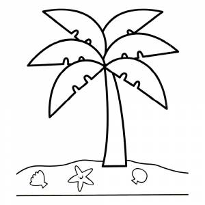 Раскраска Райский пляж