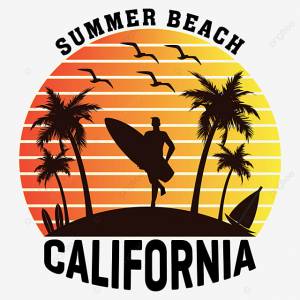 летний пляж калифорния PNG , дизайн футболки, Колфорд Бич, Colifornia футболка PNG картинки и пнг рисунок для й загрузки