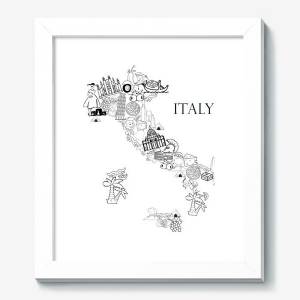 Картина «Карта Италии»
