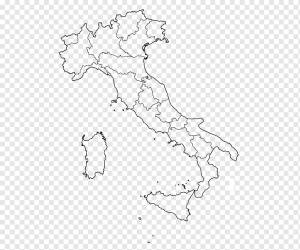 Книжка-раскраска Регионы Италии Пустая карта Флоренция, карта, белый, монохромный, дорожная карта png