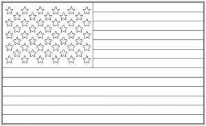 Раскраски сША, Раскраска Флаг сша США
