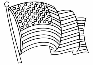 Раскраска Флаг Америки