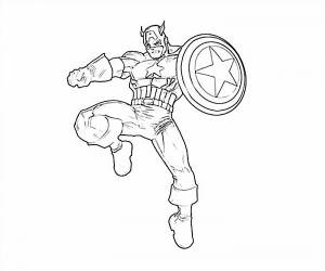 Раскраска Капитан Америка