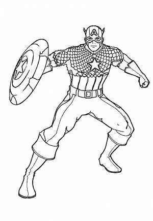 раскраски Капитана Америка