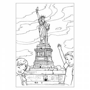 Раскраска Статуя Свободы