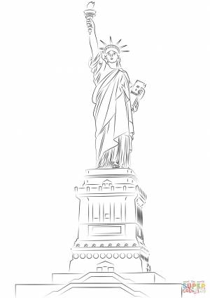 Раскраска Статуя Свободы