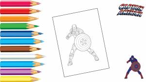 Раскраска Капитан Америка