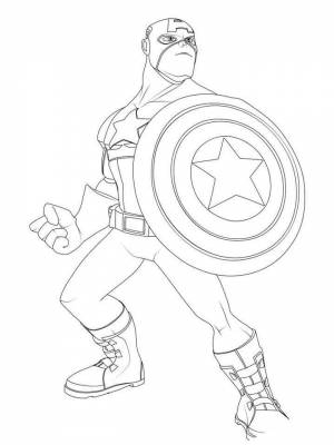 Картинка Капитан Америка  раскраску