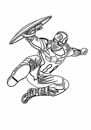 раскраски Капитана Америка