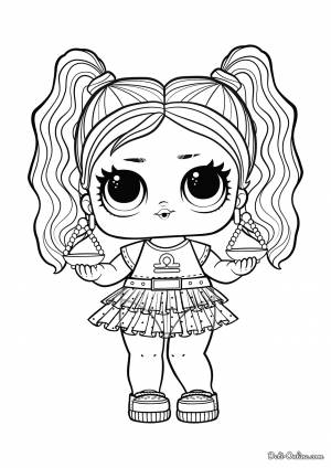 Раскраска ЛОЛ знак зодиака Весы